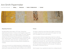 Tablet Screenshot of annsmithpapermaker.com